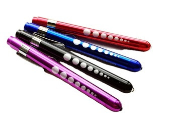 Penna medica di medico dell'infermiere LED Penlight della lega di alluminio della luce della penna con luce
