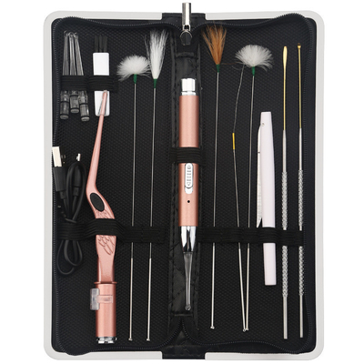 13PCS in 1 uso portatile di viaggio del Ministero degli Interni del pulitore di legno d'acciaio dell'orecchio del metallo del vestito