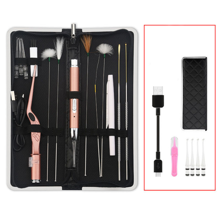 13PCS in 1 uso portatile di viaggio del Ministero degli Interni del pulitore di legno d'acciaio dell'orecchio del metallo del vestito