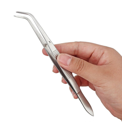 disinfezione ad alta pressione dentaria curva 16cm di acciaio inossidabile delle pinzette